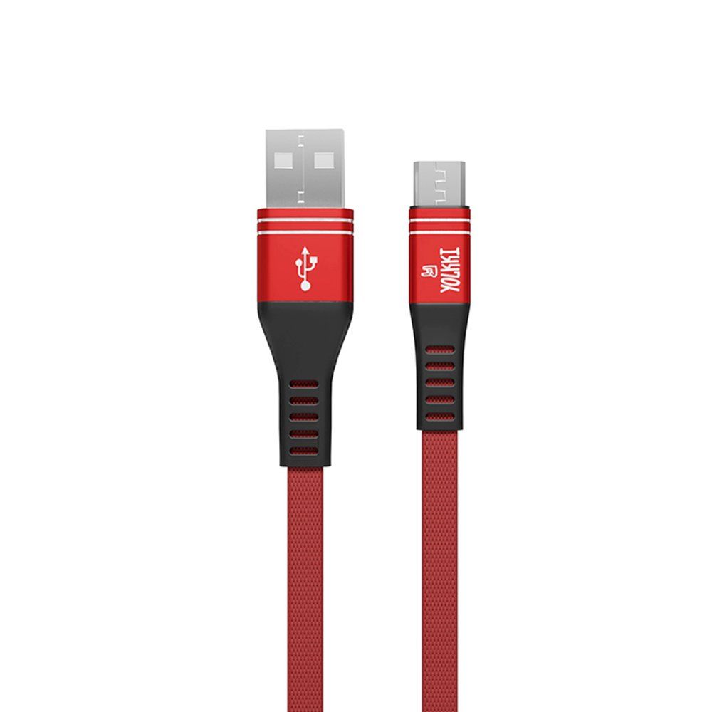 Кабель USB - micro USB YOLKKI Pro 06 pack красный (1м) /max 2,1A/