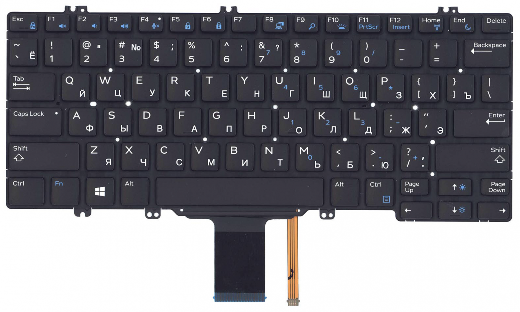 Клавиатура DELL Latitude 7290, 7290-6832 с подсветкой, OEM