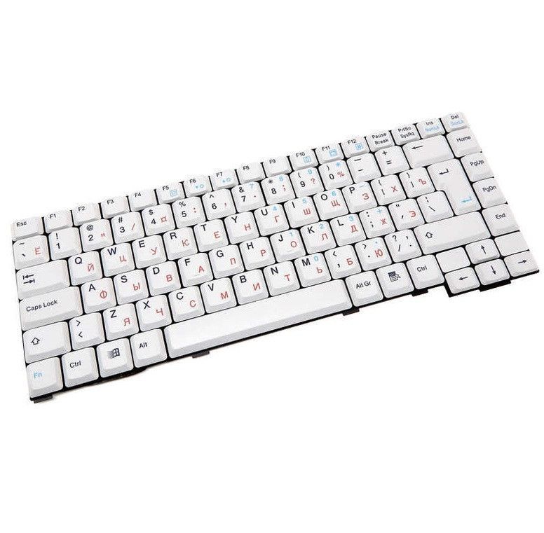 Клавиатура Clevo M350B белая, OEM