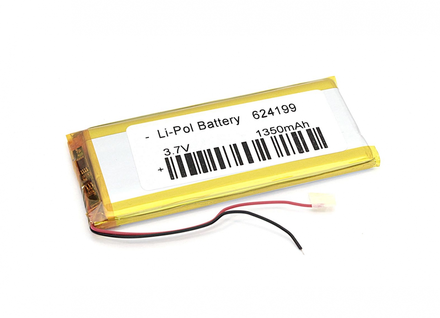 Аккумулятор Li-Pol (батарея) 6.2*41*99мм 2pin 3.7V/1350mAh