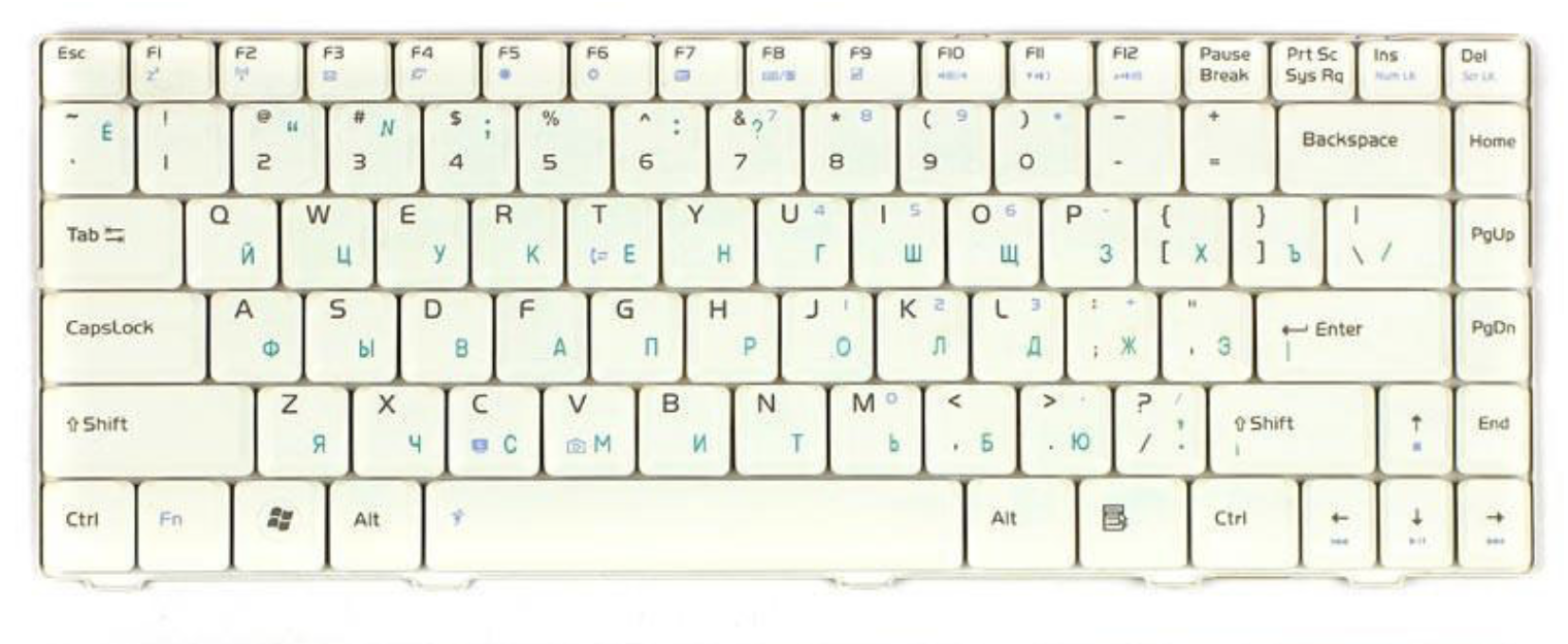 Клавиатура ASUS F83VF белая, OEM