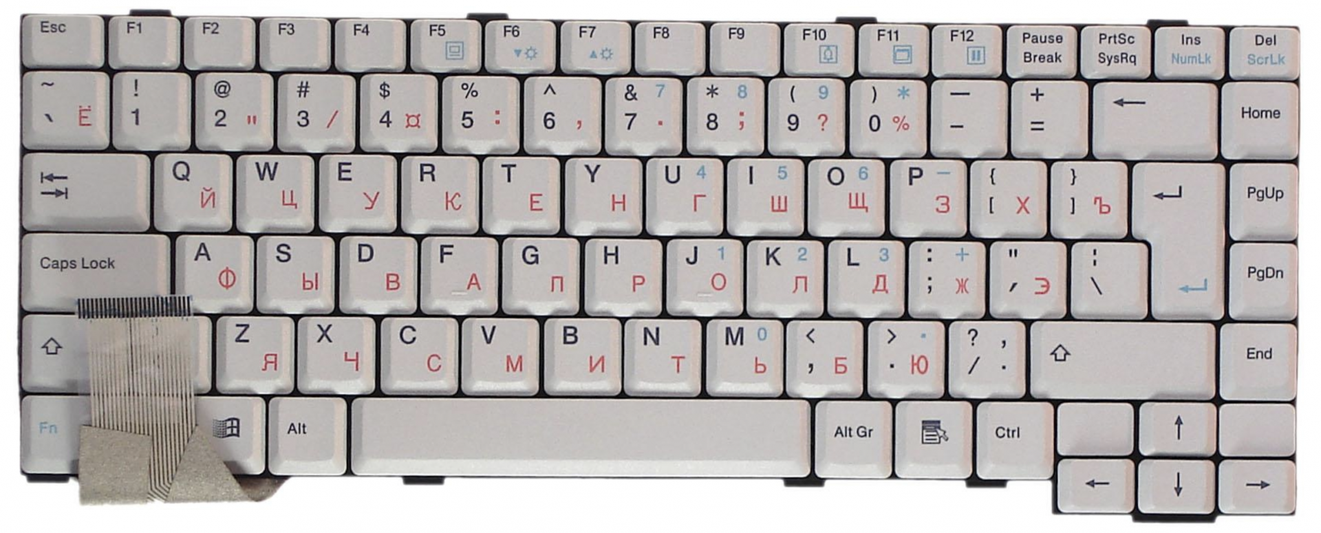 Клавиатура Packard Bell EasyNote 6021 серая, OEM