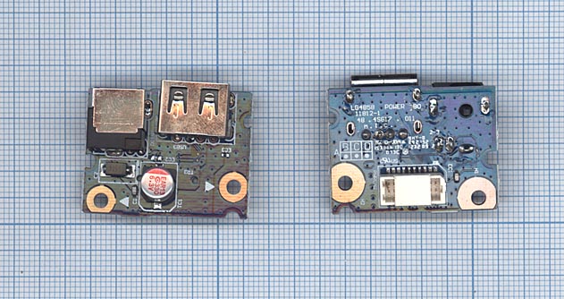 Разъем для ноутбука Lenovo G580 G480 USB 2.0 и DC Jack в сборе на плате