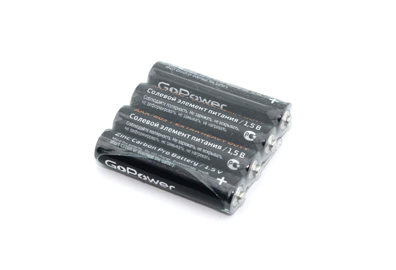 Батарейка GoPower R03 (ААА) SR4 4шт.
