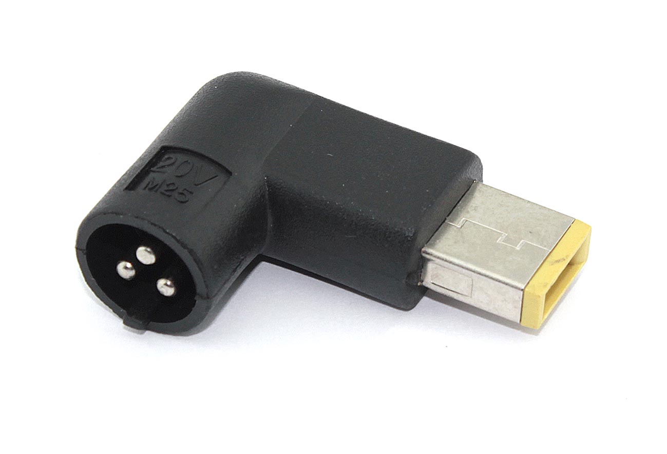 Переходник для ноутбуков Lenovo (прямоугольный) с 3-контактным разъемом