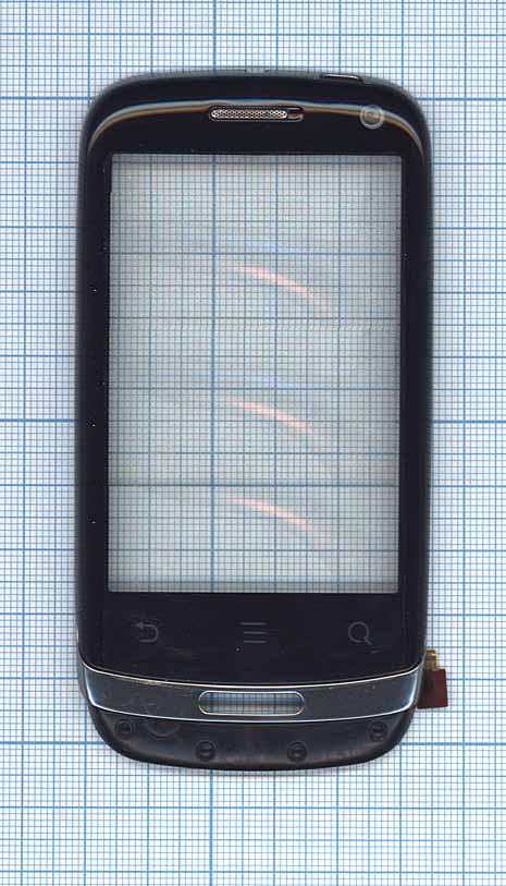 Сенсорное стекло (тачскрин) для Huawei Ideos X3 черное c рамкой