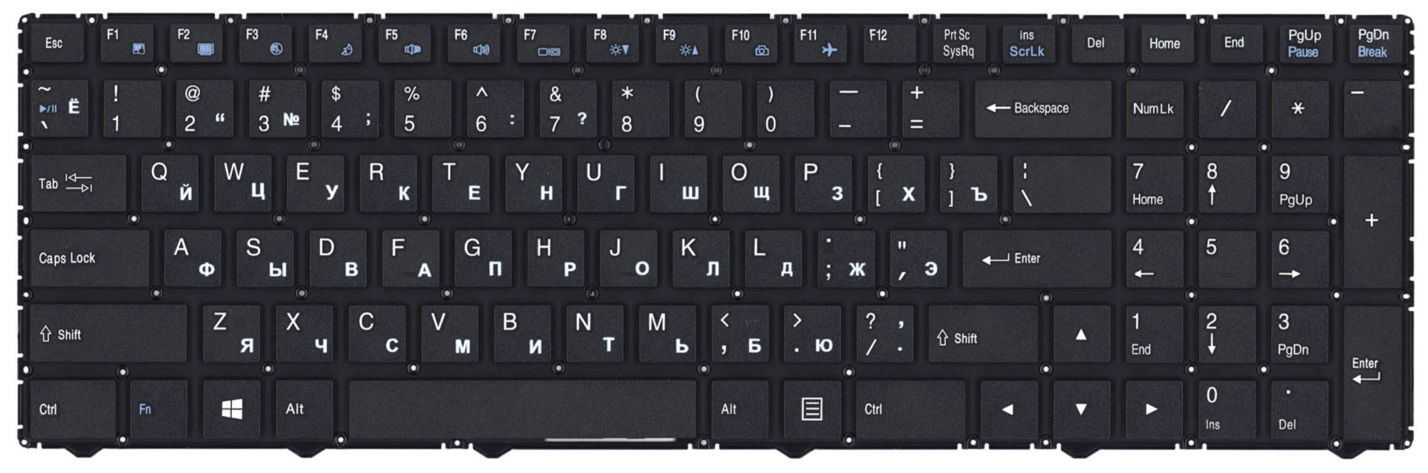 Клавиатура DNS WA50SFQ горизонтальный Enter, OEM