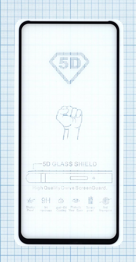 Защитное стекло "Полное покрытие" для Huawei P Smart 2021 черное