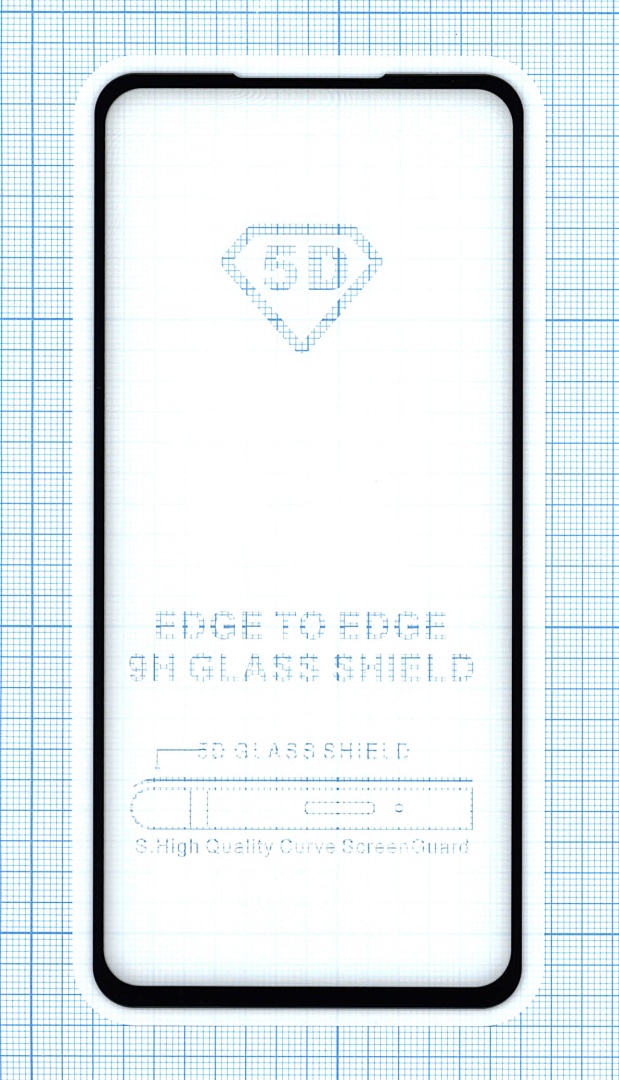 Защитное стекло "Полное покрытие" для Huawei Honor View 20 черное