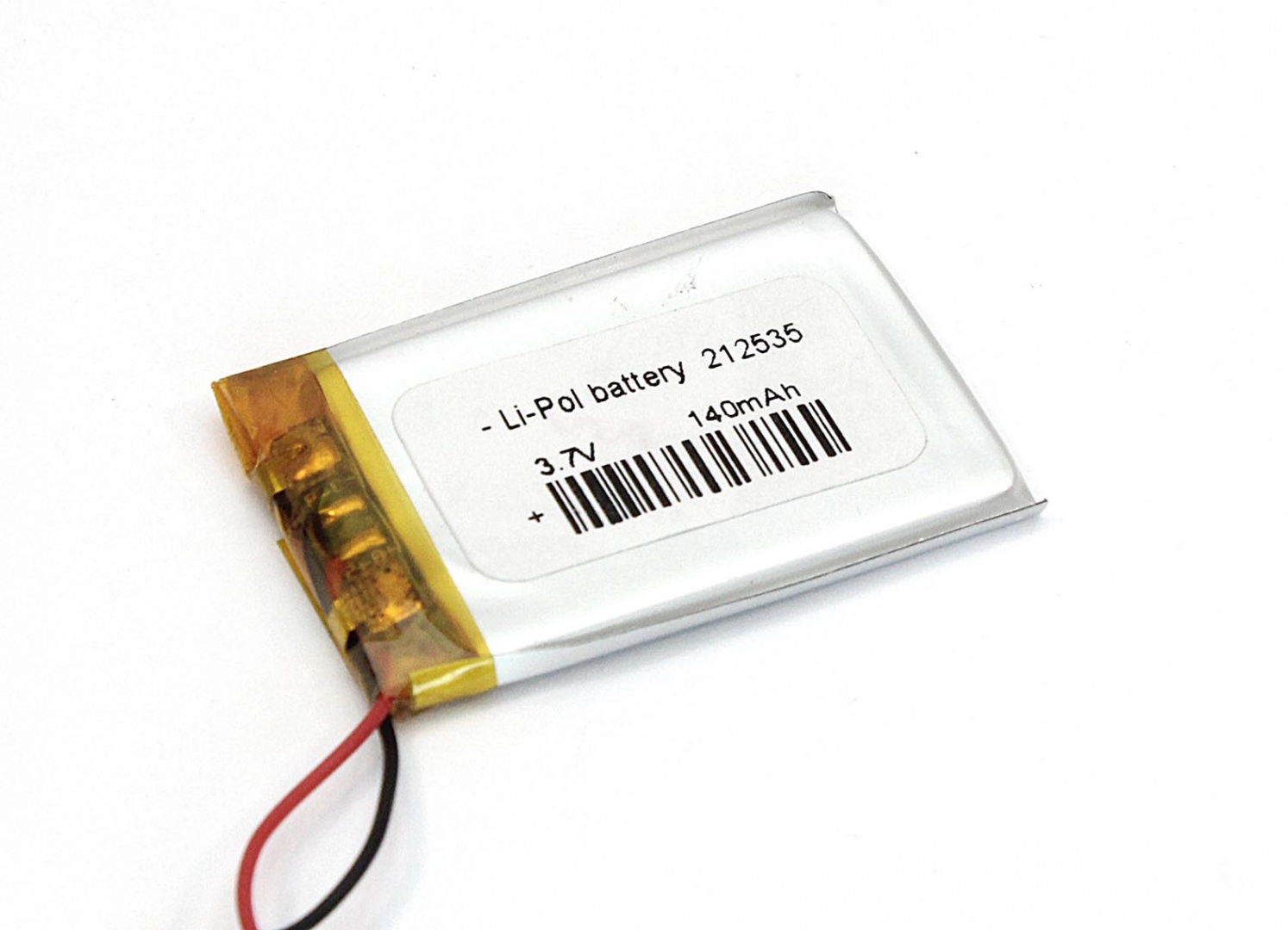 Аккумулятор Li-Pol (батарея) 2.1*25*35мм 2pin 3.7V/140mAh