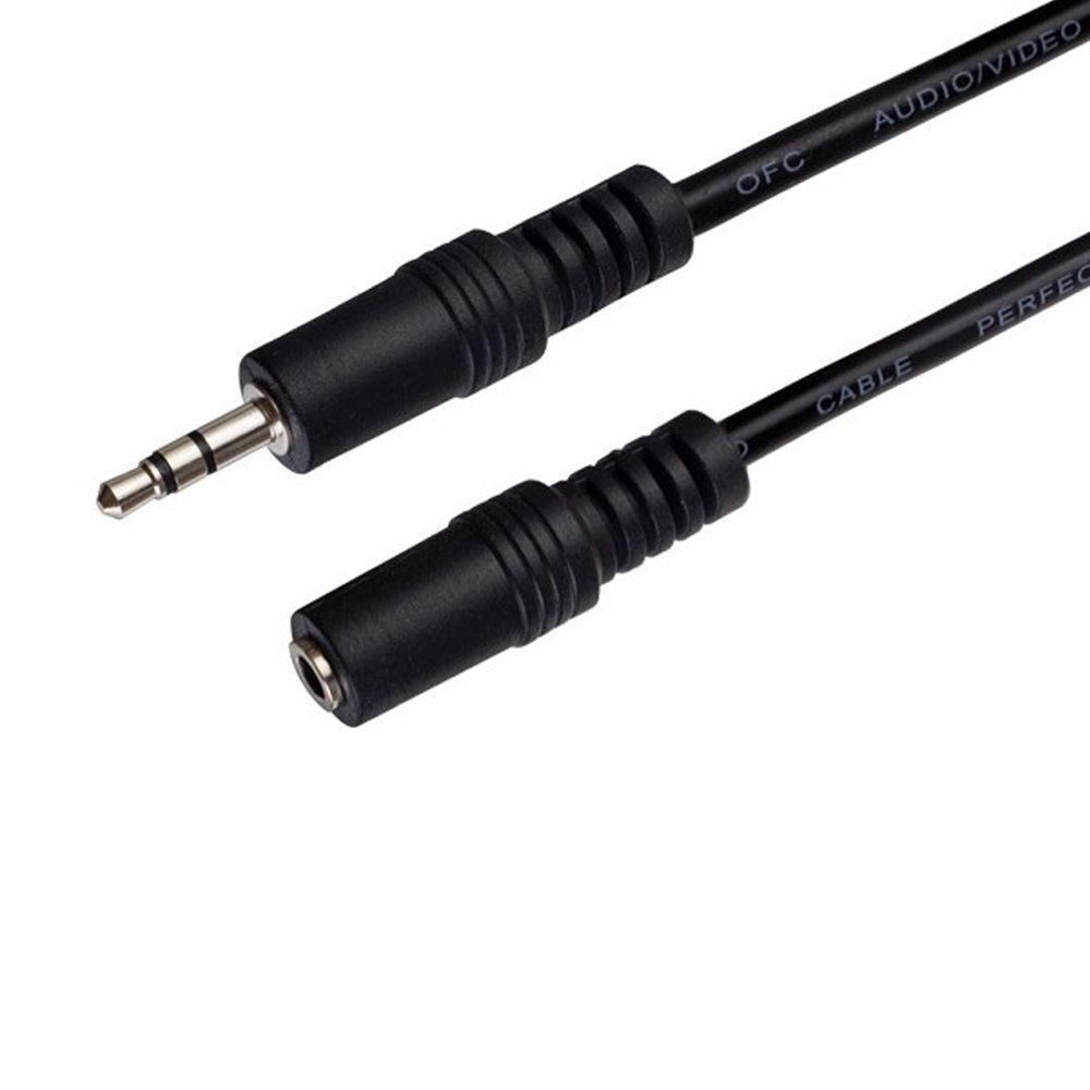 Кабель AUX - удлинитель 3,5 PERFEO (J2202) черный (3м)
