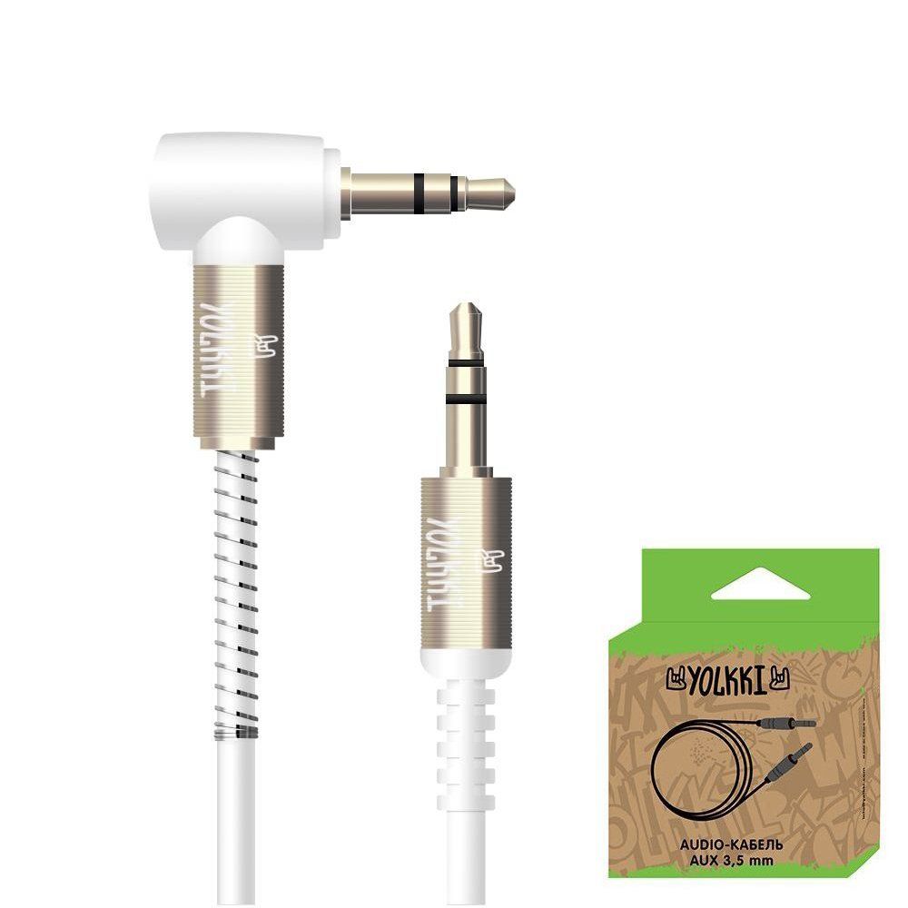 Кабель AUX YOLKKI Harp box белый (1м)
