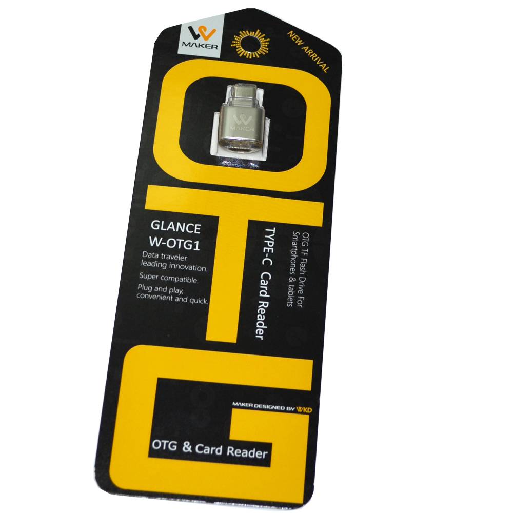 Картридер MAKER Micro SD - TYPE-C серебро