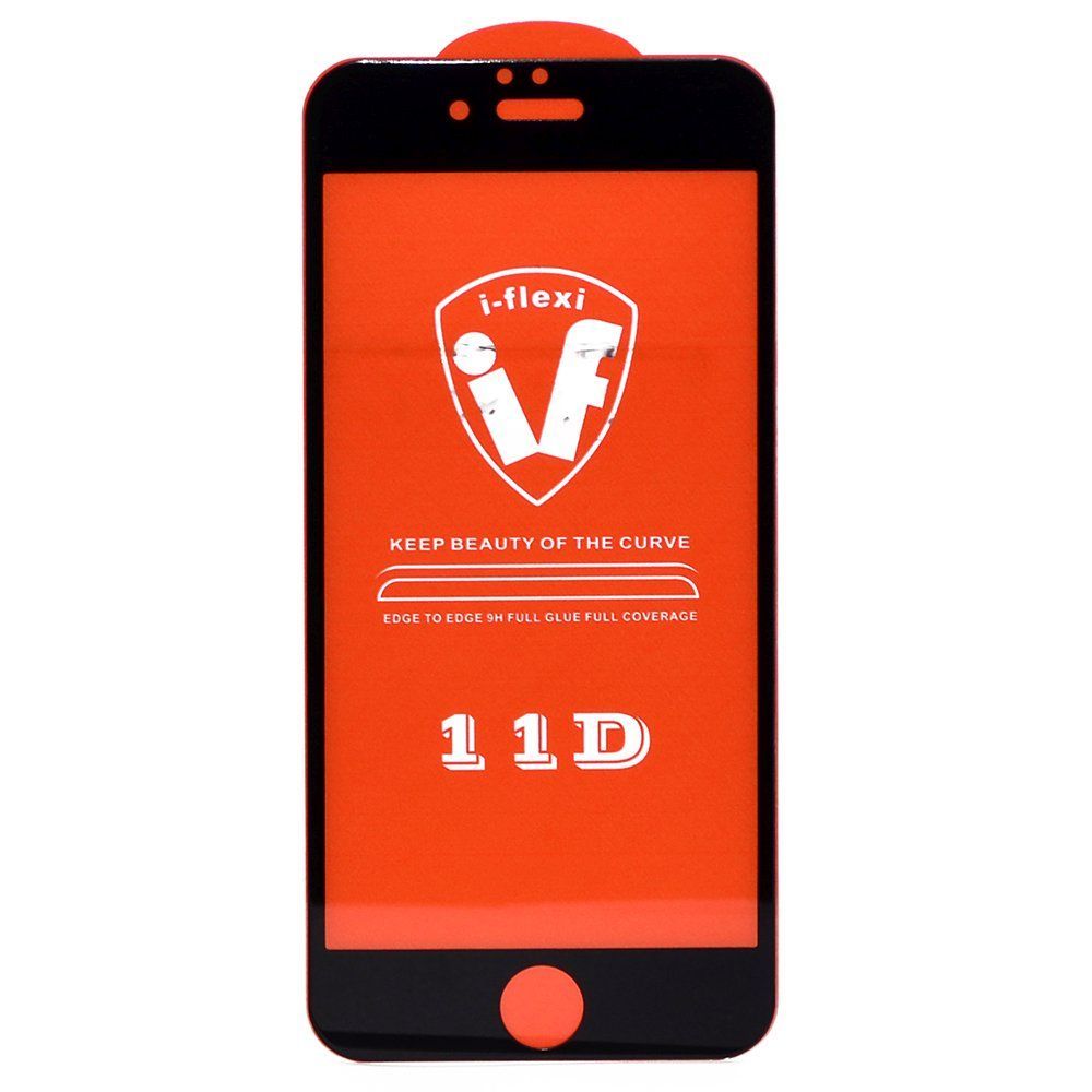 Защитное стекло iPhone 6/6S 2,5D Full Glue с рамкой черное /тех.пак./комплект 25 шт/