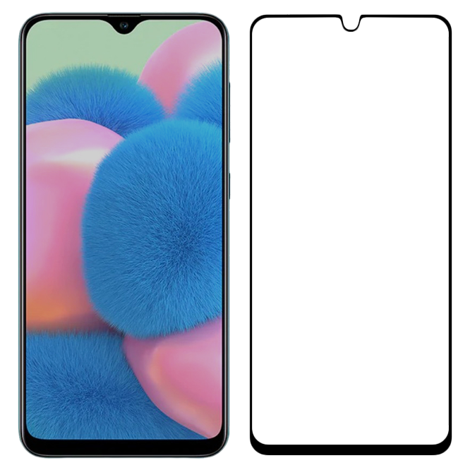 Защитное стекло 5D во весь экран Samsung Galaxy A30s/A30/A20/A50
