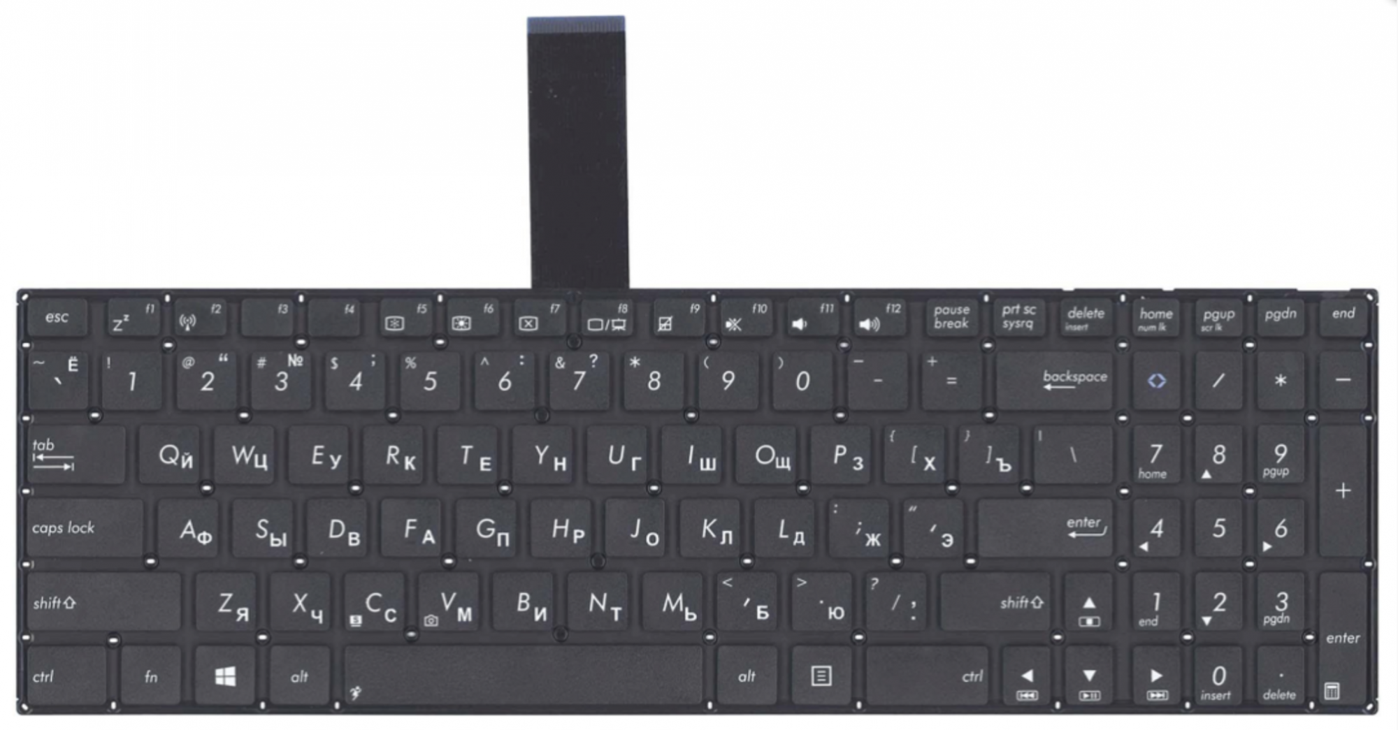 Клавиатура ASUS X550LB без рамки, плоский Enter, OEM