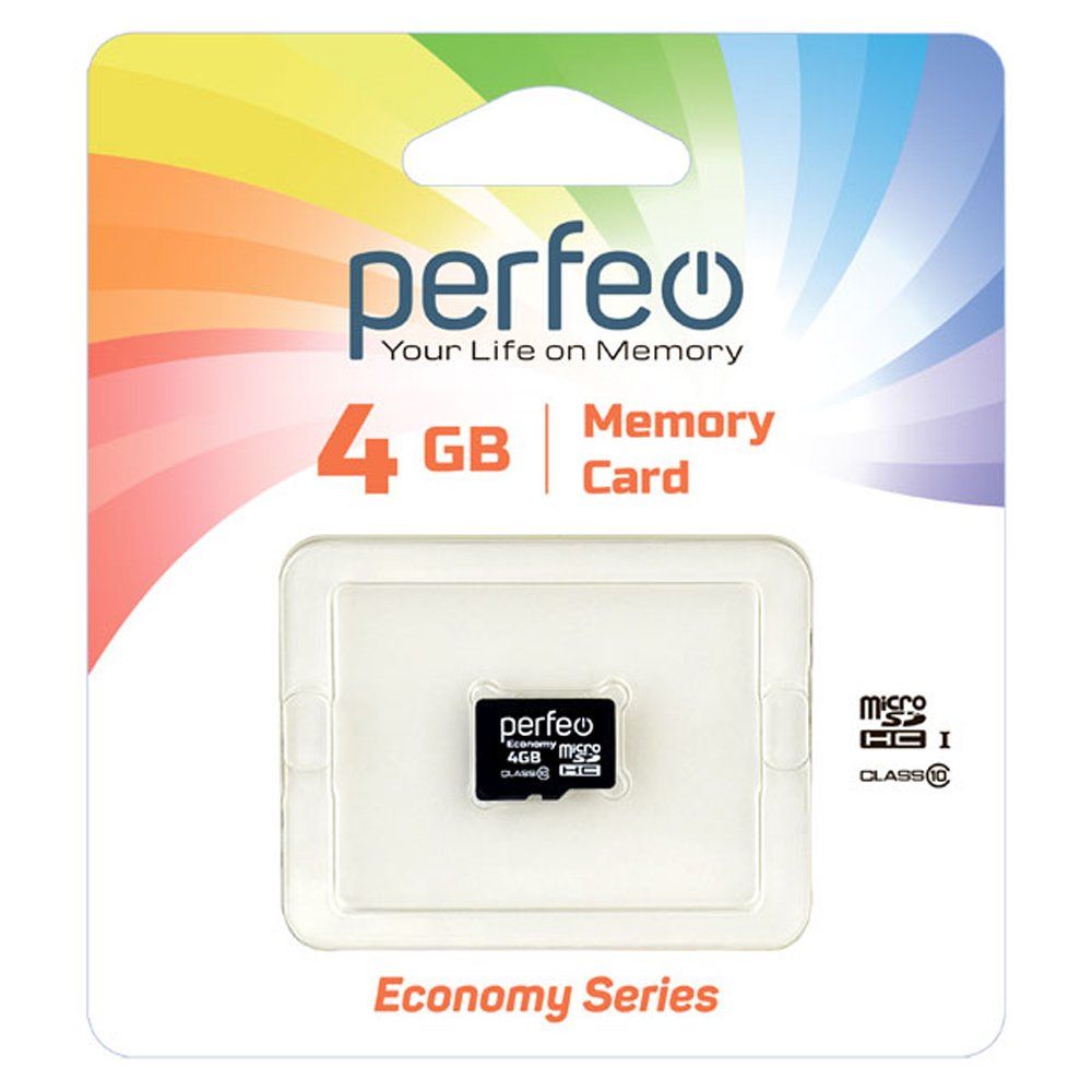 4GB PERFEO MicroSDHC class 10 без адаптера ES (только для смартфонов)