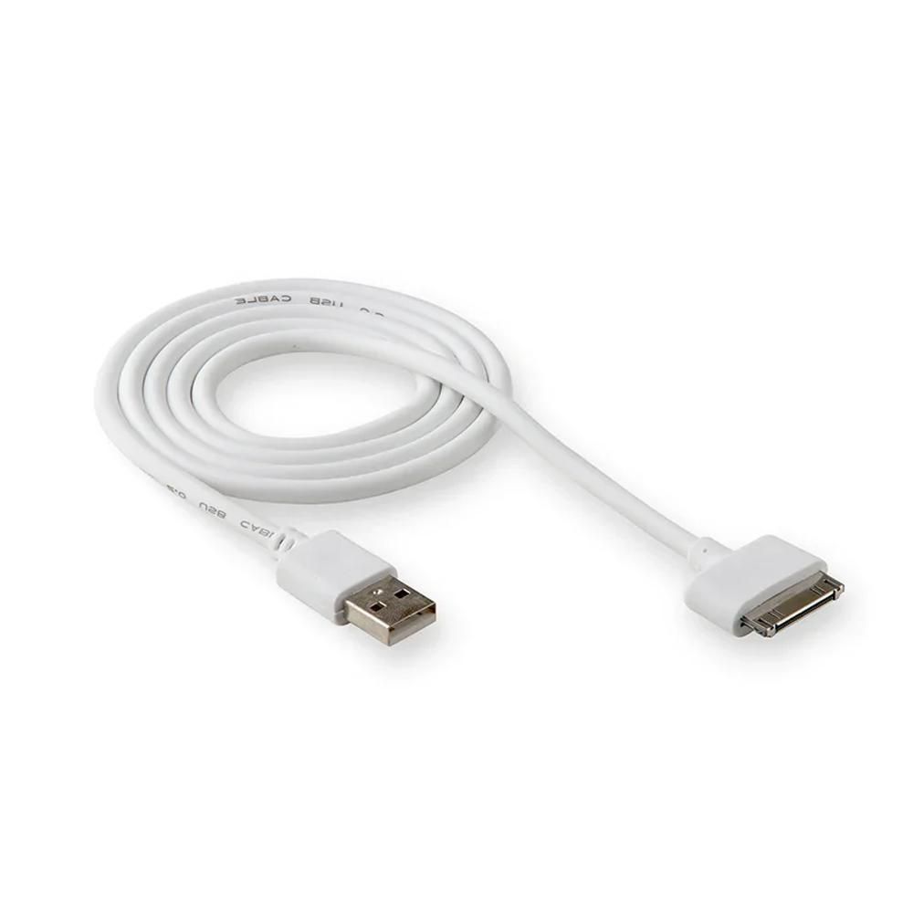 Кабель USB - 30-pin iPhone WALKER C110 белый (1м) /пакет/