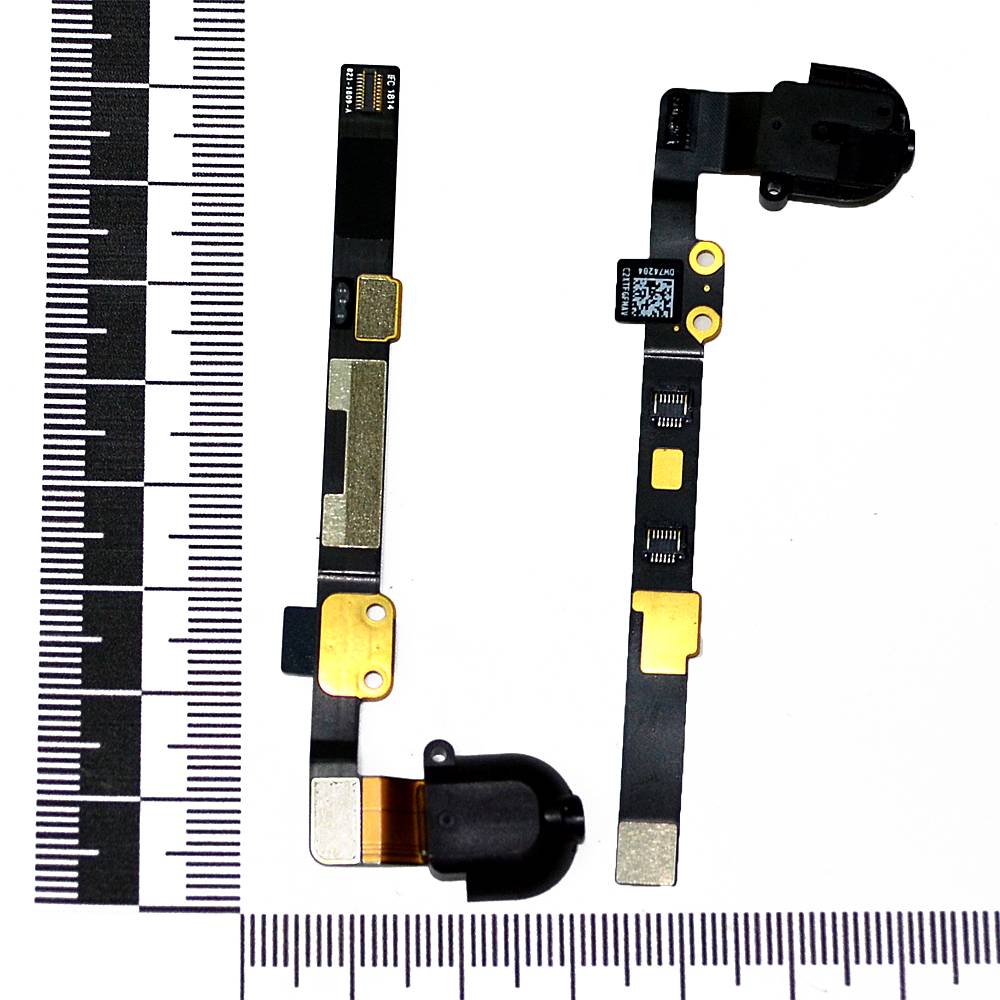 Шлейф iPad mini 2/mini 3 + разъем гарнитуры черный