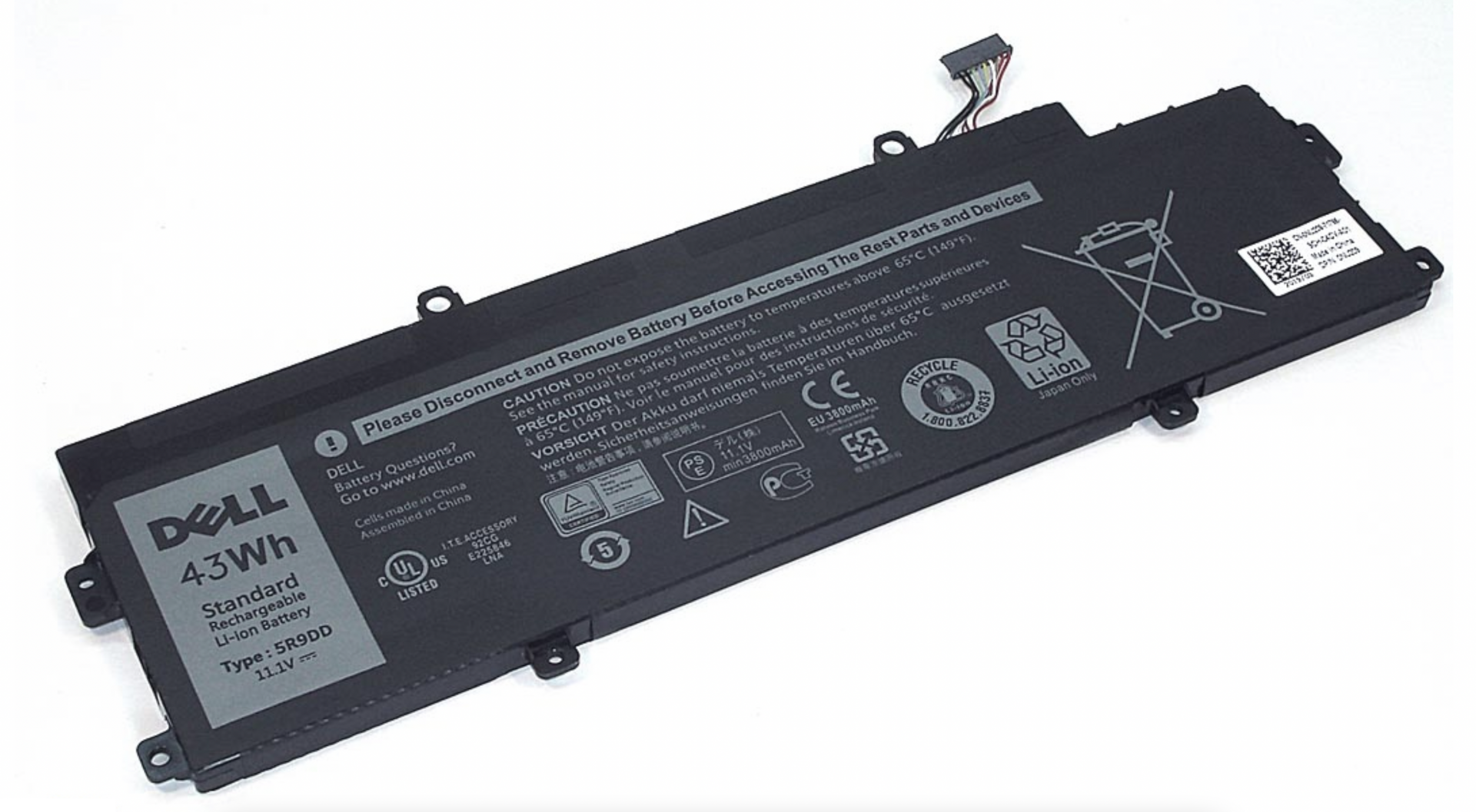 Аккумулятор Dell Chromebook 11 3120 11.1V, 43Wh, Original