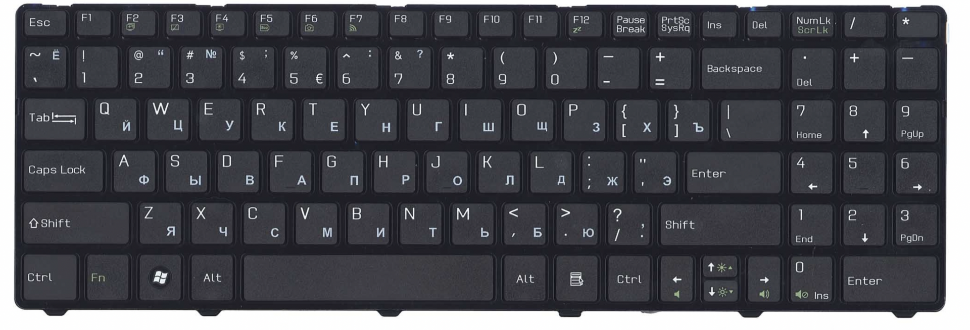 Клавиатура MSI CX640 с рамкой, OEM