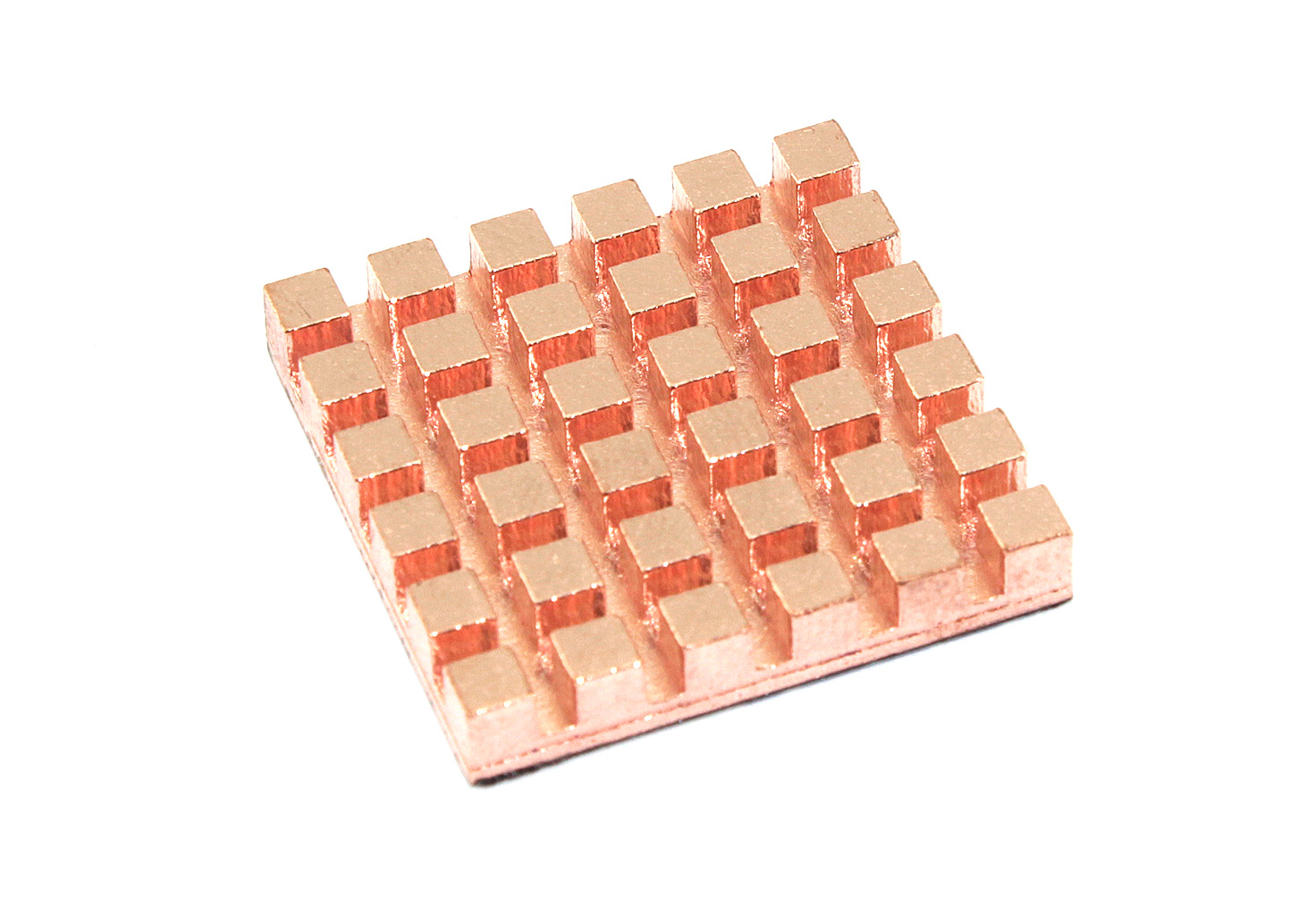 Медный радиатор 25х25х4мм с термоскотчем 3M 9448A