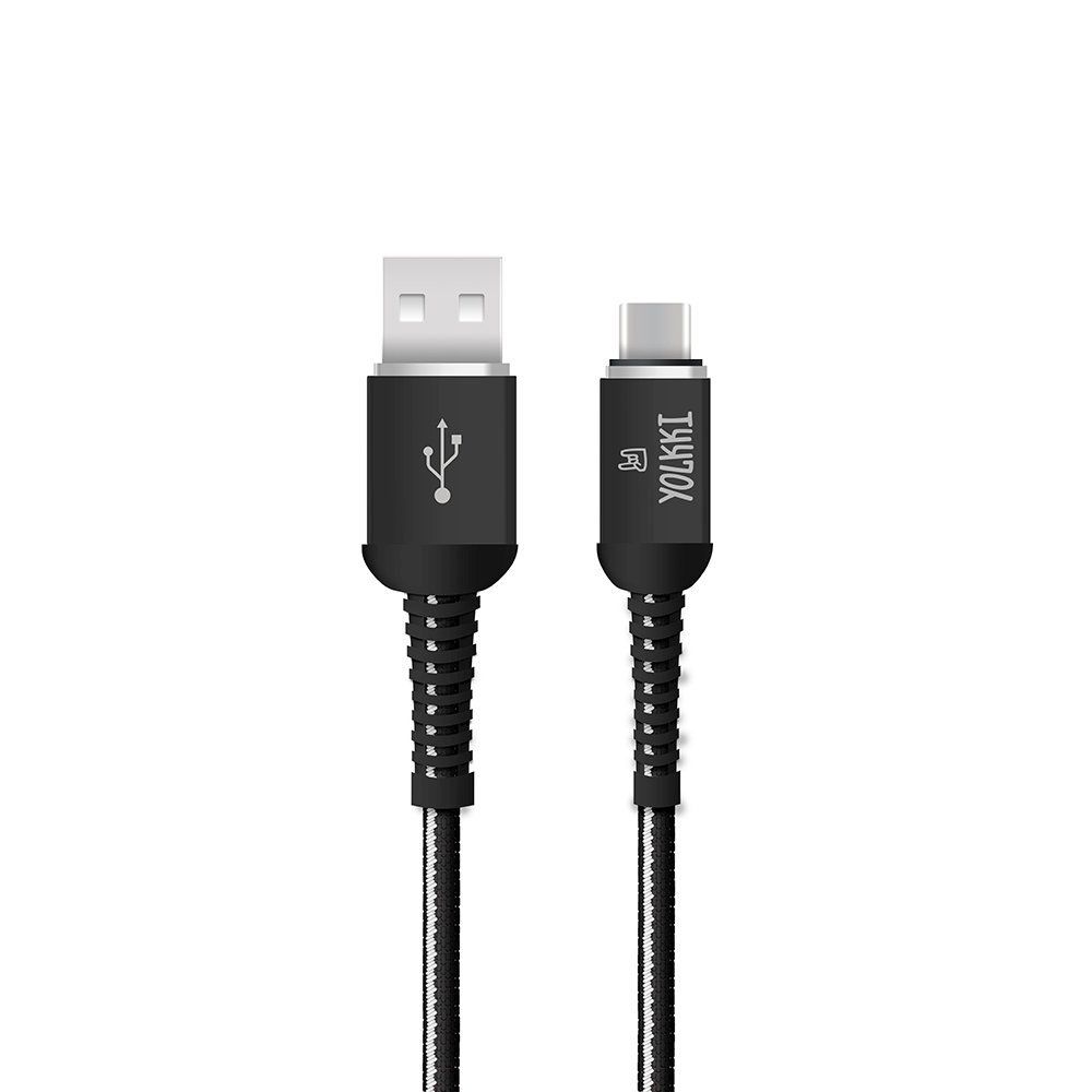 Кабель USB - TYPE-C YOLKKI Pro 02 pack черный (1м) /max 2,1A/