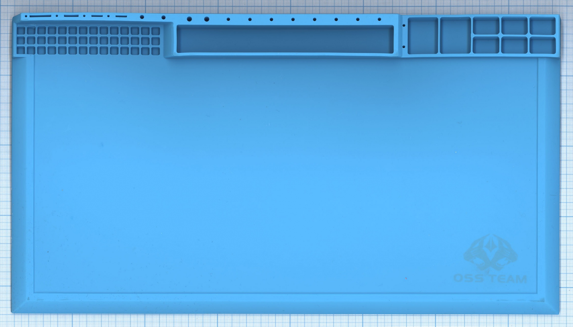 Резиновый коврик для работы с телефонами/планшетами с магнитными ячейками для мелких деталей 210х38