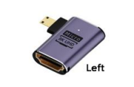 Переходник micro HDMI  на HDMI влево
