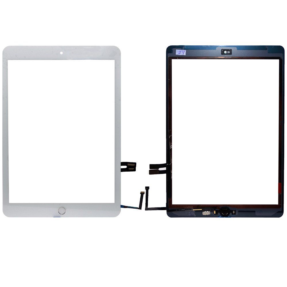 Тачскрин (Сенсор дисплея) iPad 9.7" (2018) + кнопка HOME белый orig Factory AA