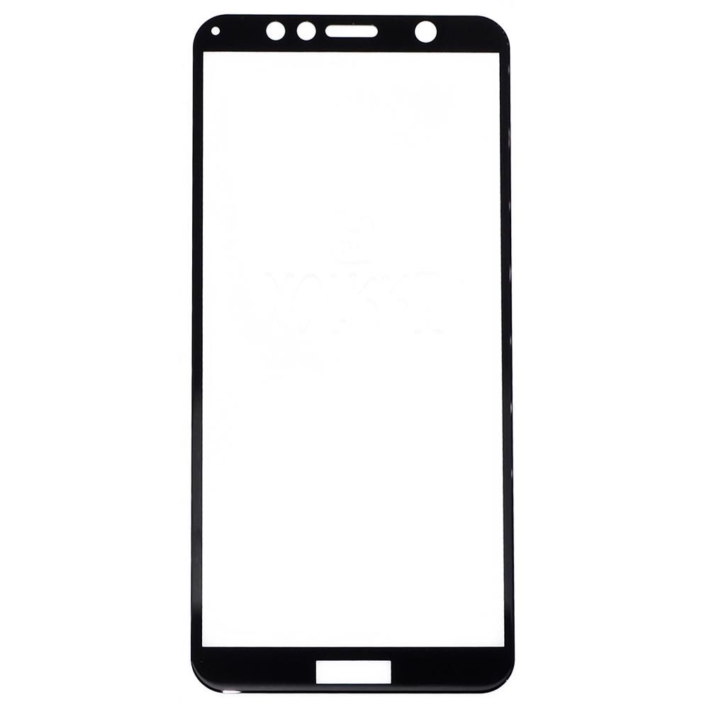 Защитное стекло Honor 7A Pro/Huawei Y6 (2018) YOLKKI Progress 2,5D Full Glue с рамкой черное /в упак