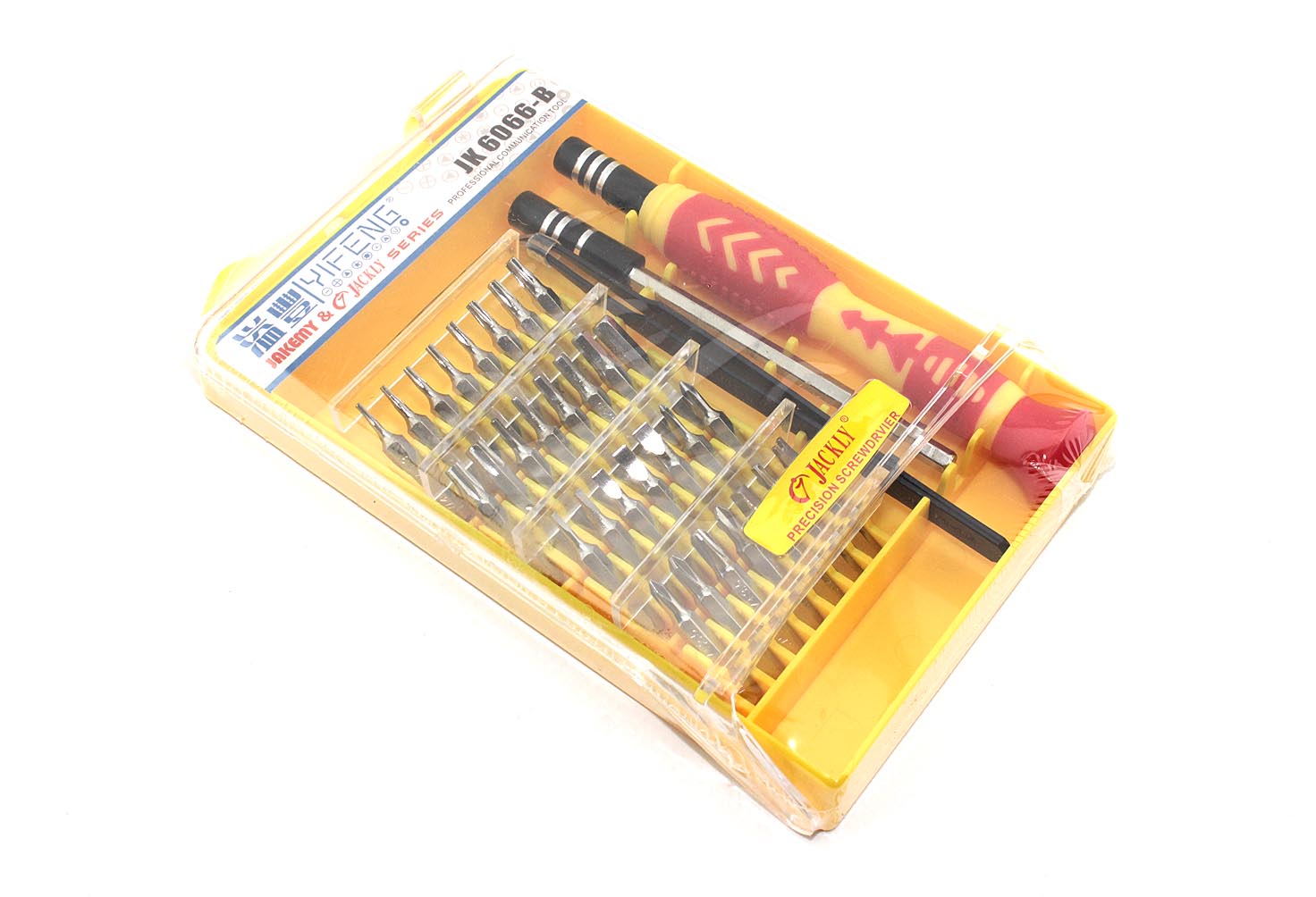 Отвёртка Jackly JK6066-B со сменными битами в кейсе 33 в 1 с пинцетом