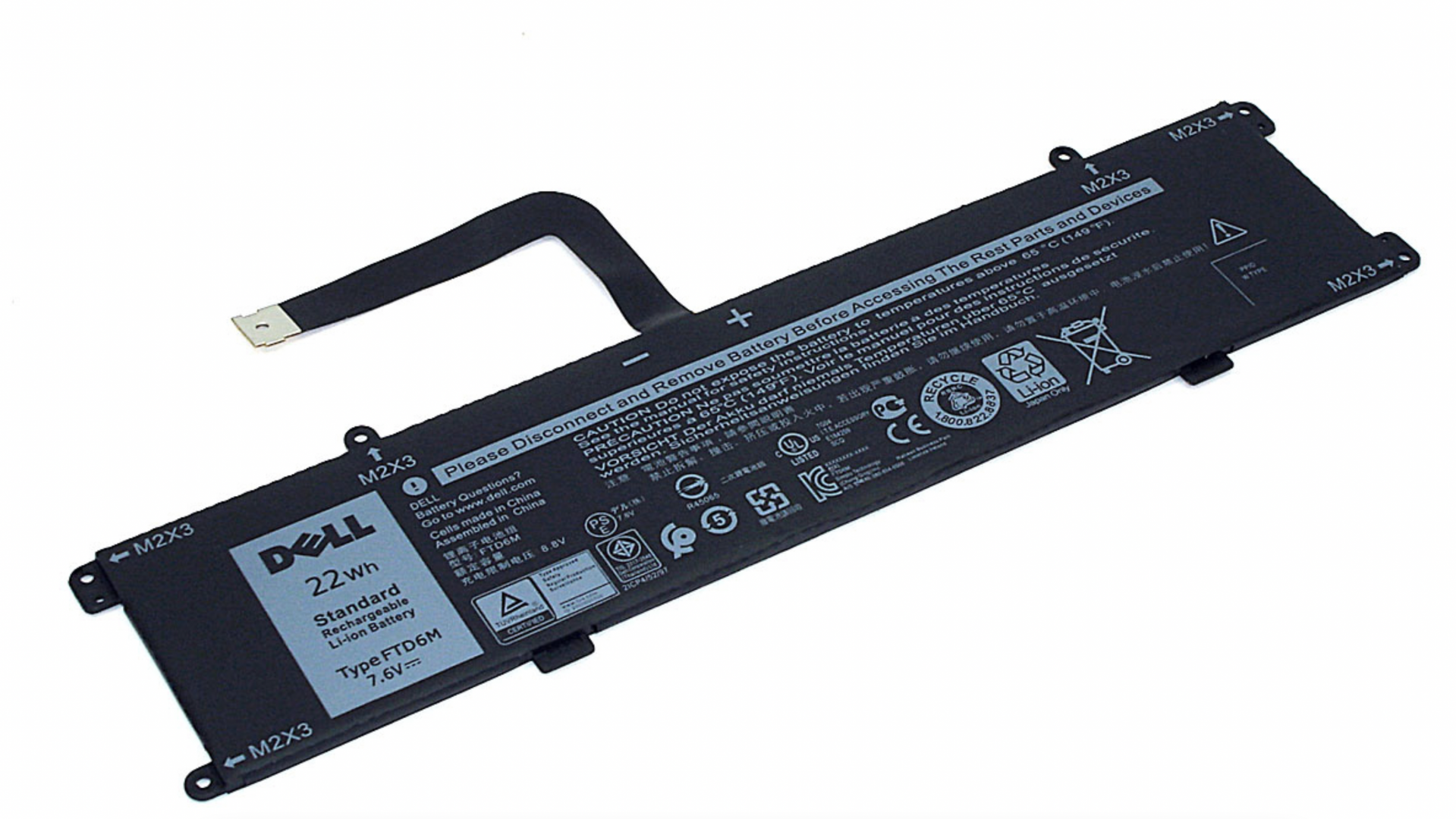 Аккумулятор DELL Latitude 7285 7.6V, 2750mAh, Original