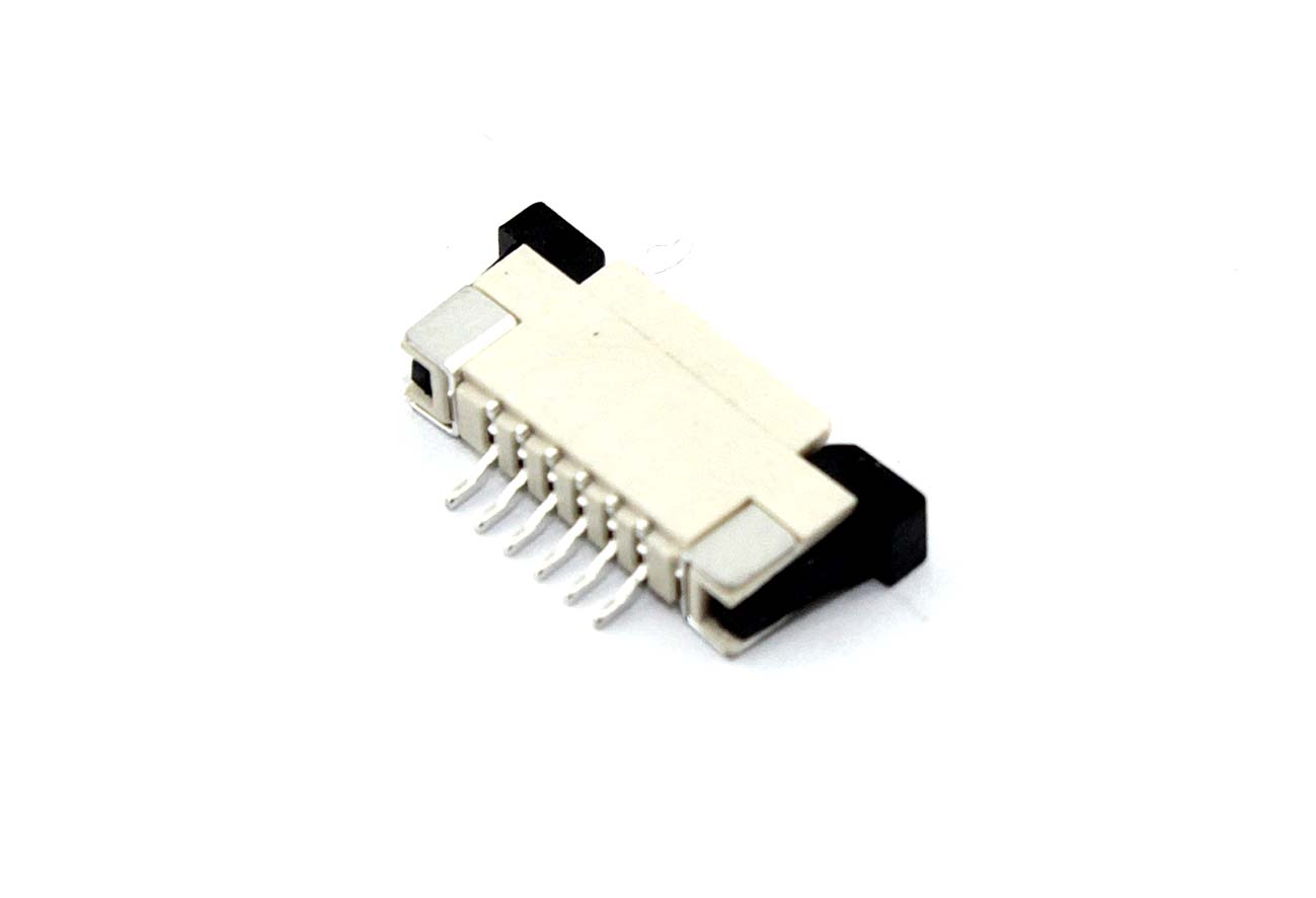 Разъем FPC  Half Coverage Top Contact 1.0K-BS-6PWB 6 pin высота 2мм шаг 1мм
