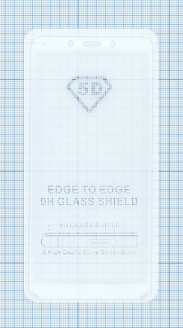 Защитное стекло "Полное покрытие" для Xiaomi Redmi 6 белое