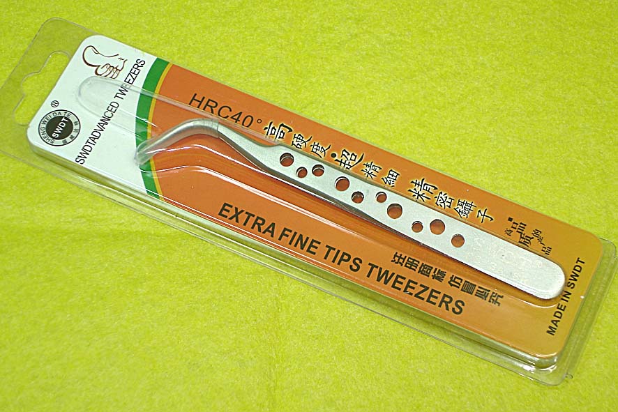 Пинцет SWDT SS-SA SR антимагнитный, изогнутый, 120мм