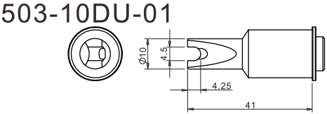 Жало для паяльника Quick 503-10DU-01