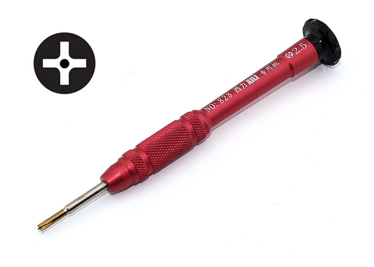 Отвертка 828 крестовая 2.5 со штырём для выкручивания втулок в iPhone