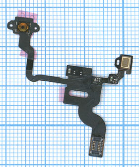 Шлейф кнопки включения с датчиком света и приближения для iPhone 4