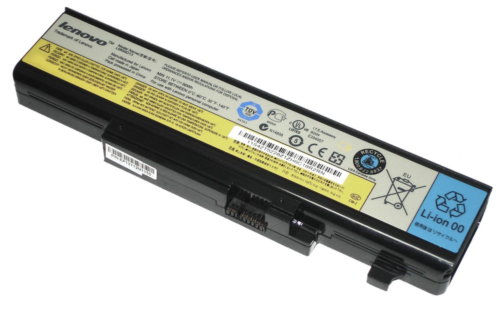 Аккумулятор Lenovo IdeaPad Y550 11.1V, 57Wh, Original, б/у