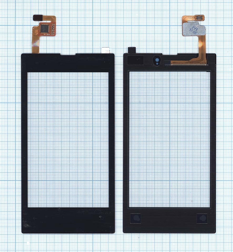 Сенсорное стекло (тачскрин) для Nokia Lumia 525 черное