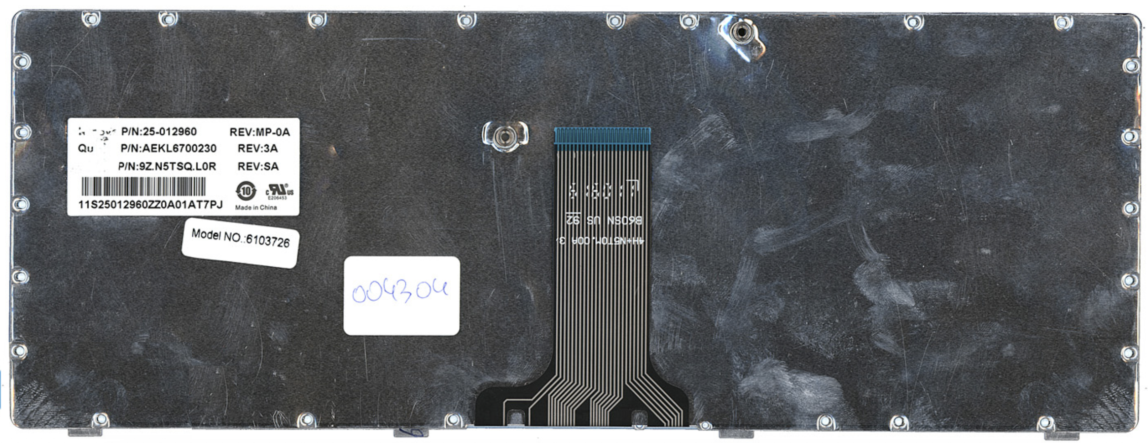 Клавиатура Lenovo IdeaPad Z370 с голубой рамкой, OEM