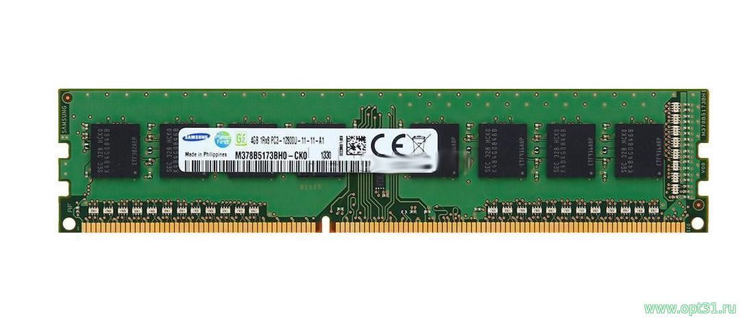 Оперативная память DIMM DDR3 4GB PC3-12800U 1600Мгц