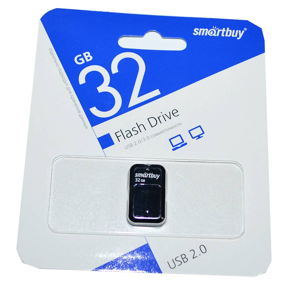 32GB USB 2.0 Flash Drive SmartBuy Art черный (SB32GBAK)