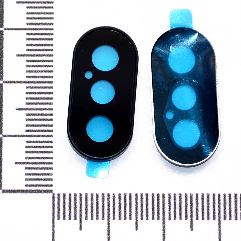 Защитное стекло для задней камеры iPhone X/Xs/Xs Max 3D с рамкой черное /тех. пак./