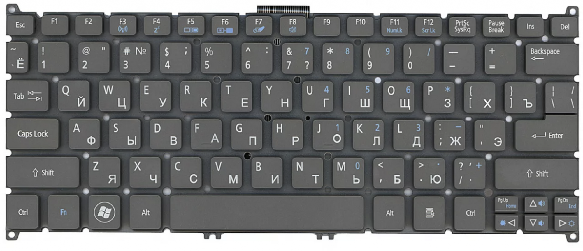 Клавиатура Acer Aspire V5-171 серая, OEM