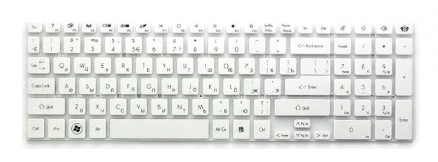 Клавиатура Acer Aspire 5755G, 5830G, 5830TG белая