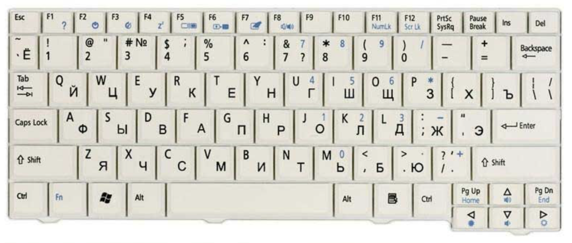 Клавиатура Gateway LT2000 белая, OEM