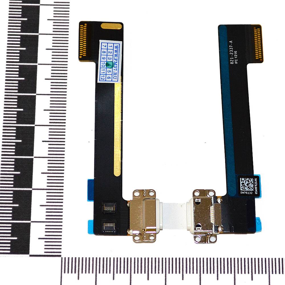 Шлейф iPad mini 4 + разъем зарядки белый