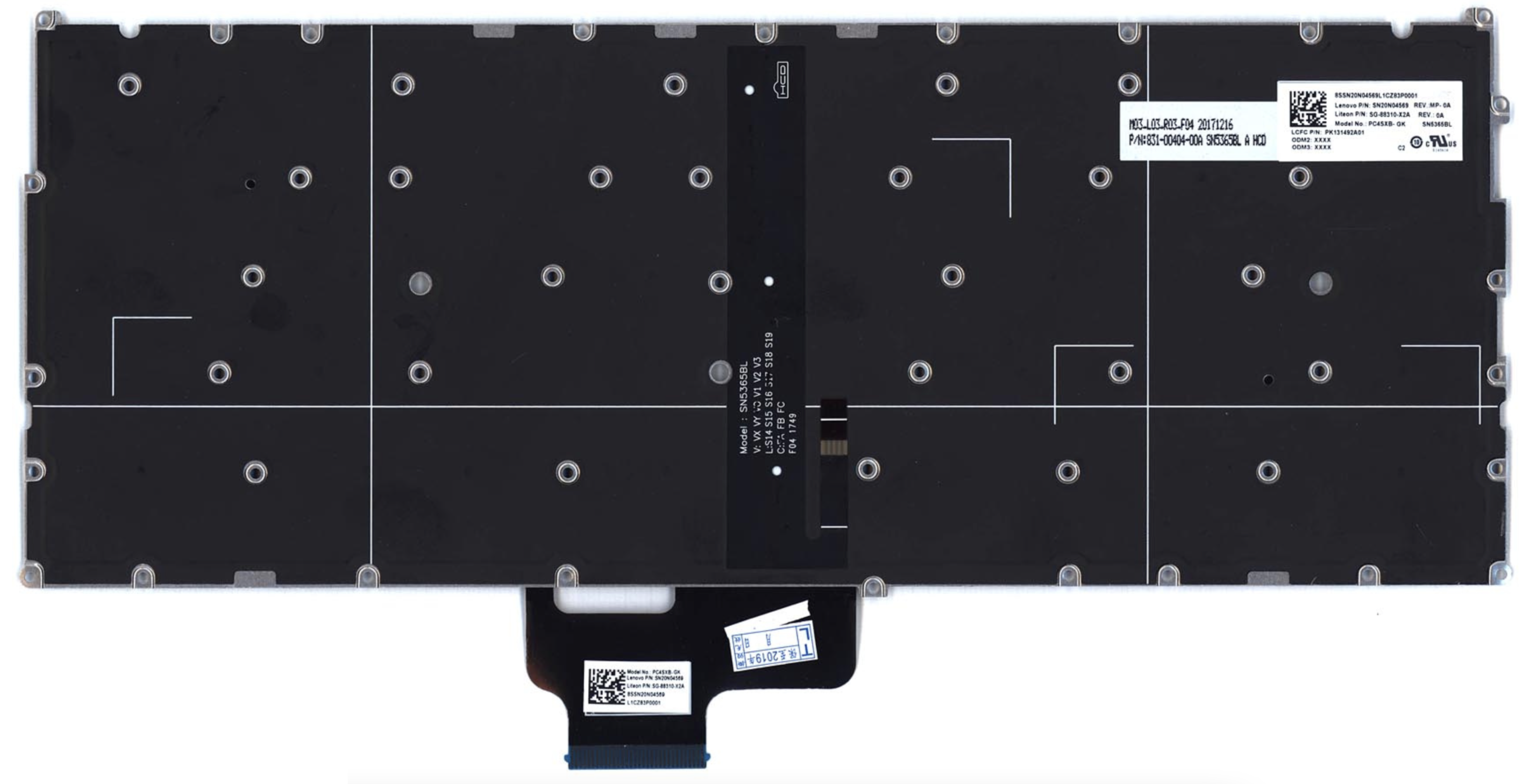 Клавиатура Lenovo IdeaPad 720S-13 с подсветкой, OEM